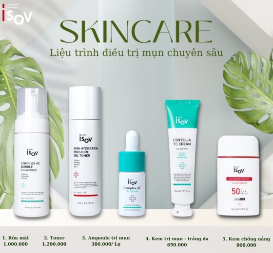 ISOV Bộ sản phẩm điều trị mụn chuyên sâu