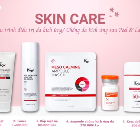 ISOV Bộ sản phẩm điều trị da kích ứng